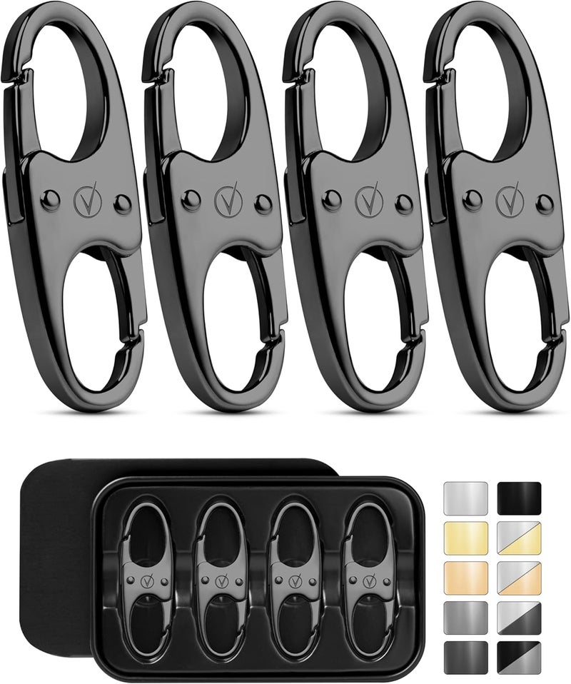 Vantamo Premium 4 Zipper Clips Anti Theft for Backpack, Luggage & Purse, Pull Replacement Zipper Locks, Purse Clip for Travel - Image 1